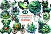 Green Halloween Clipart Bundle 5