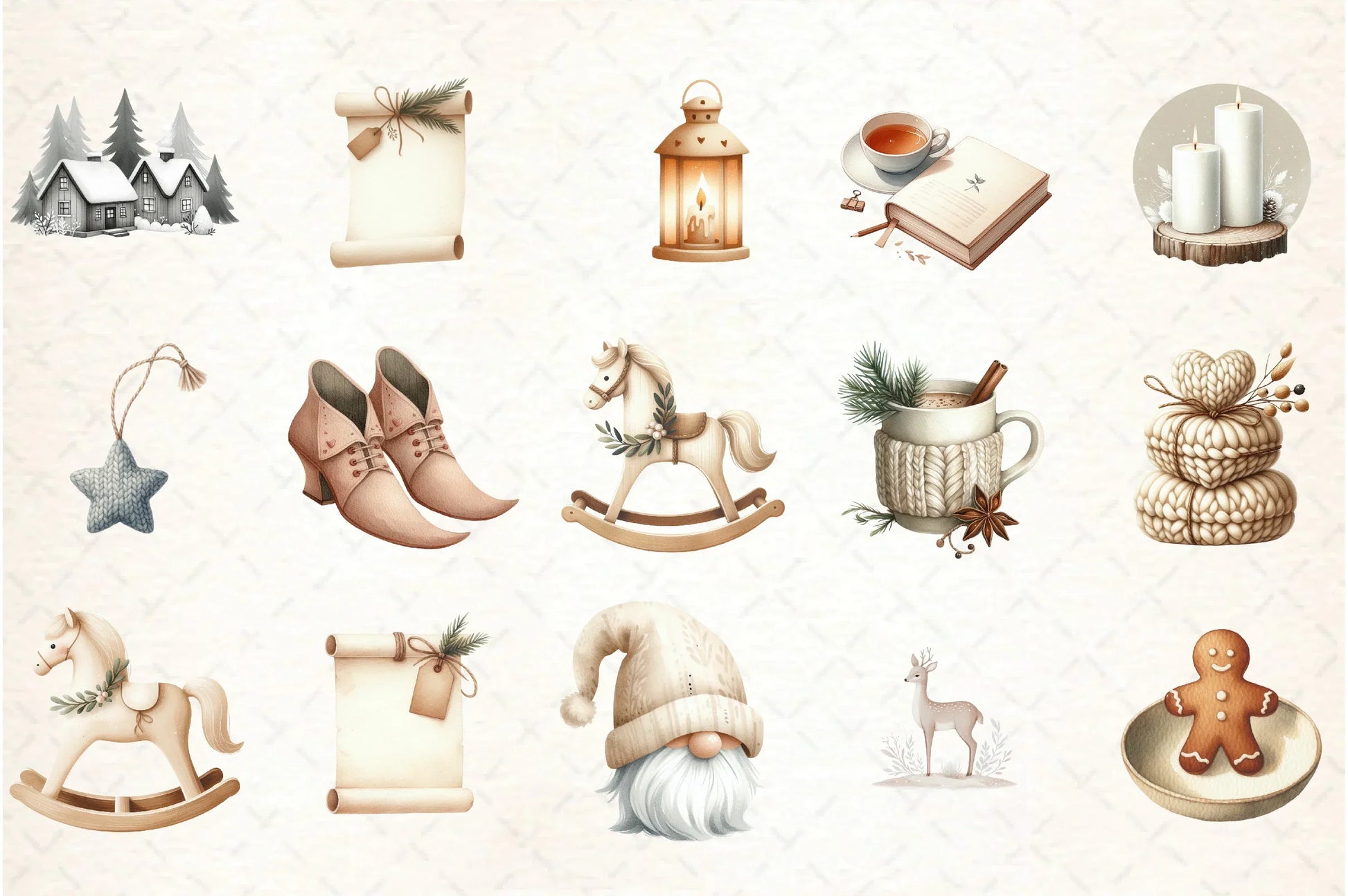 Nordic Christmas Clipart Bundle - CraftNest - Digital Crafting and Art