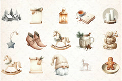 Nordic Christmas Clipart Bundle - CraftNest - Digital Crafting and Art