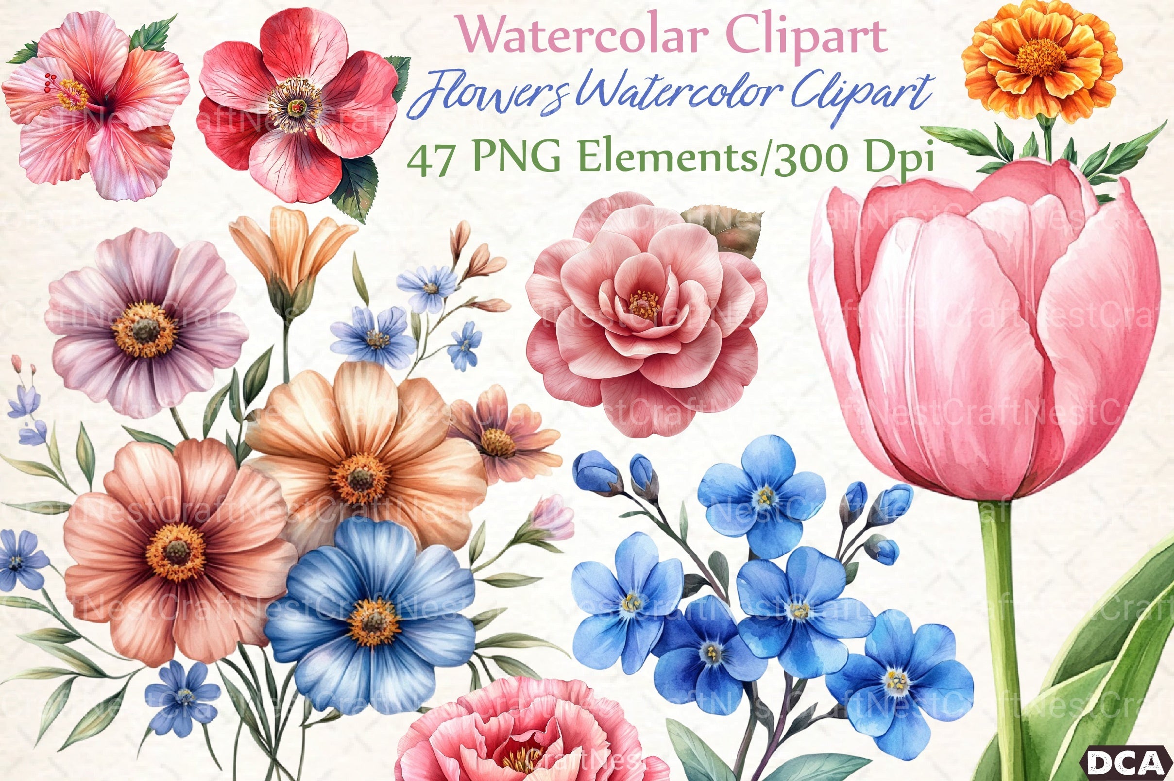 Flowers Vol Clipart Bundle - CraftNest - Digital Crafting and Art