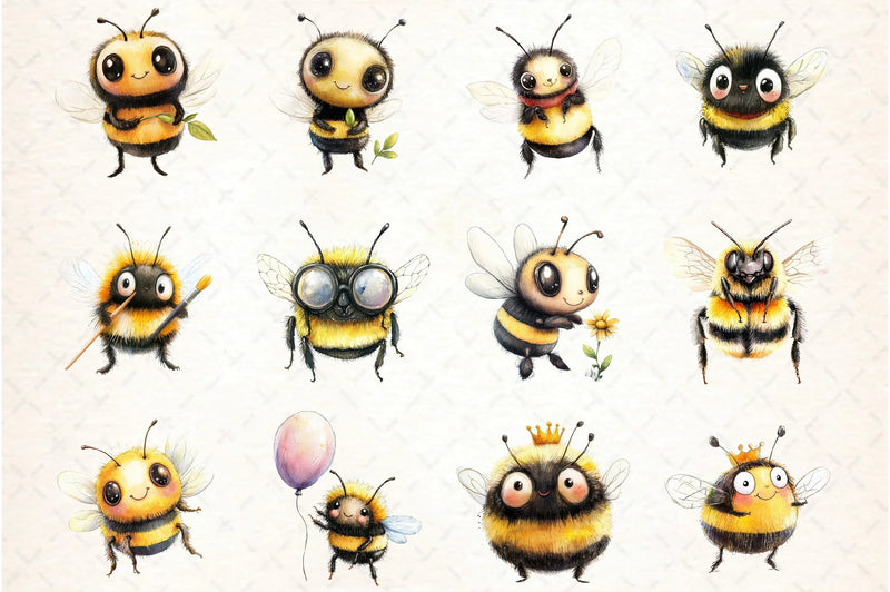 Bumblebee Clipart Bundle - CraftNest - Digital Crafting and Art
