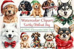 Quirky Christmas Dogs Clipart Bundle - CraftNest - Digital Crafting and Art