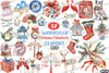 Christmas Chinoiserie Clipart Bundle