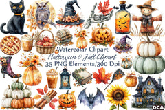 Halloween & Fall Clipart Bundle 17 - CraftNest - Digital Crafting and Art