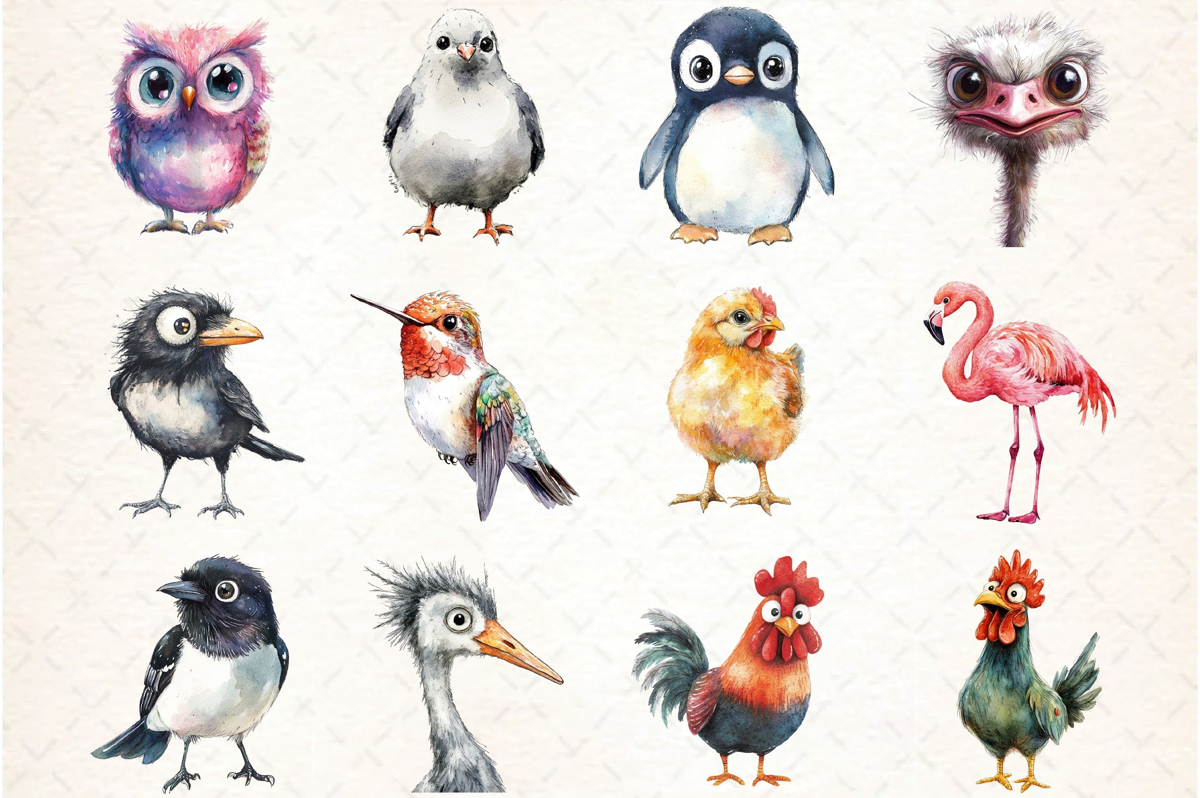 Funny Bird Clipart Bundle
