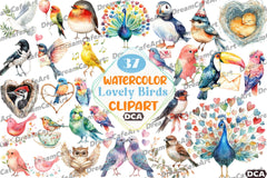 Lovely Birds Clipart Bundle - CraftNest - Digital Crafting and Art