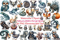 Halloween Skeleton Animals Clipart Bundle - CraftNest - Digital Crafting and Art