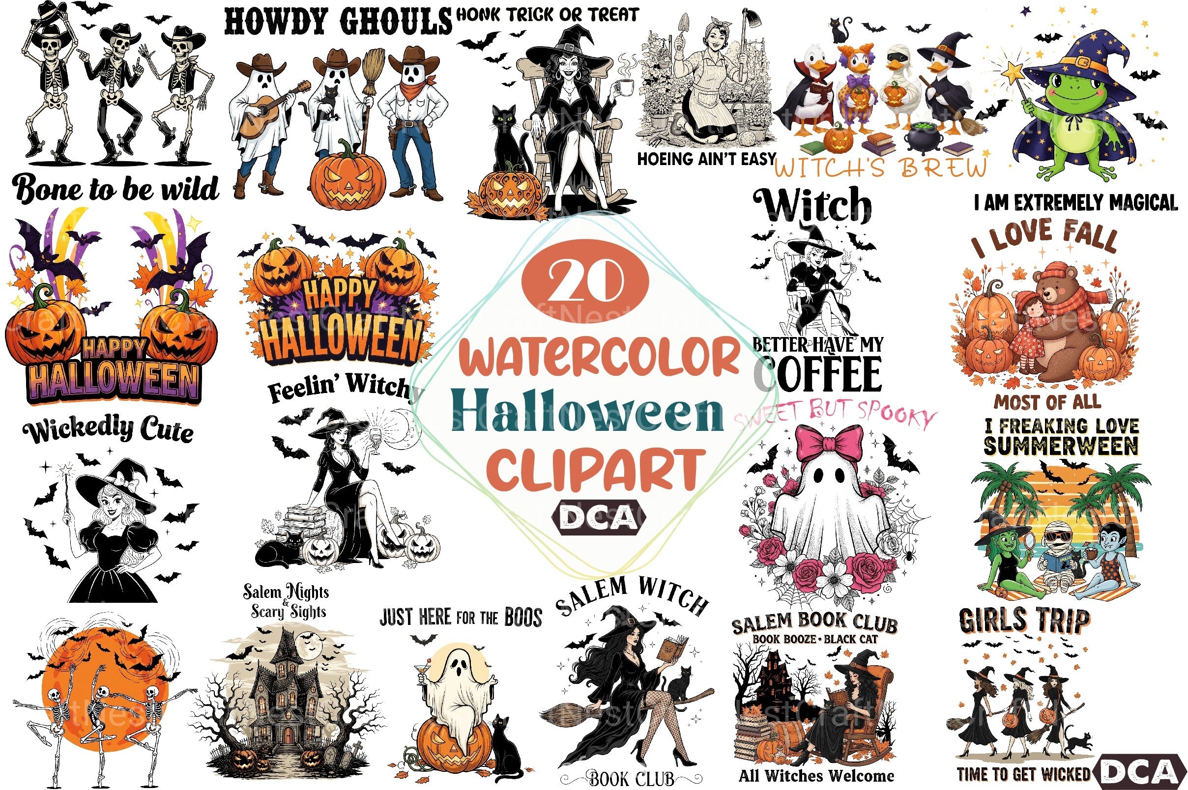 Halloween Clipart Bundle 24 - CraftNest - Digital Crafting and Art