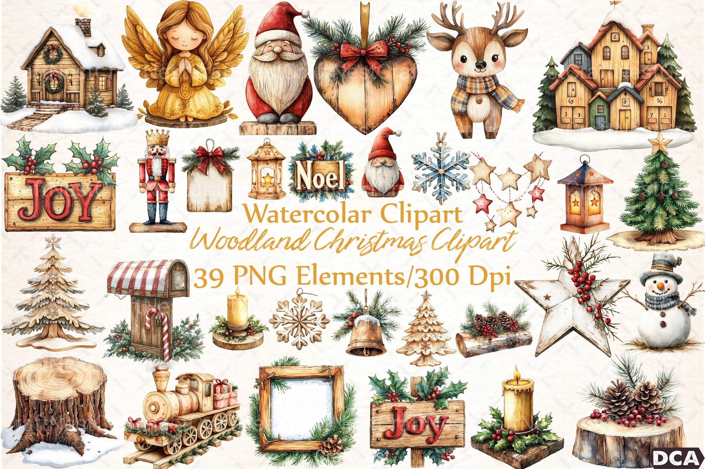 Woodland Christmas Clipart Bundle - CraftNest - Digital Crafting and Art