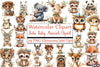 Boho Baby Animals Clipart Bundle 2