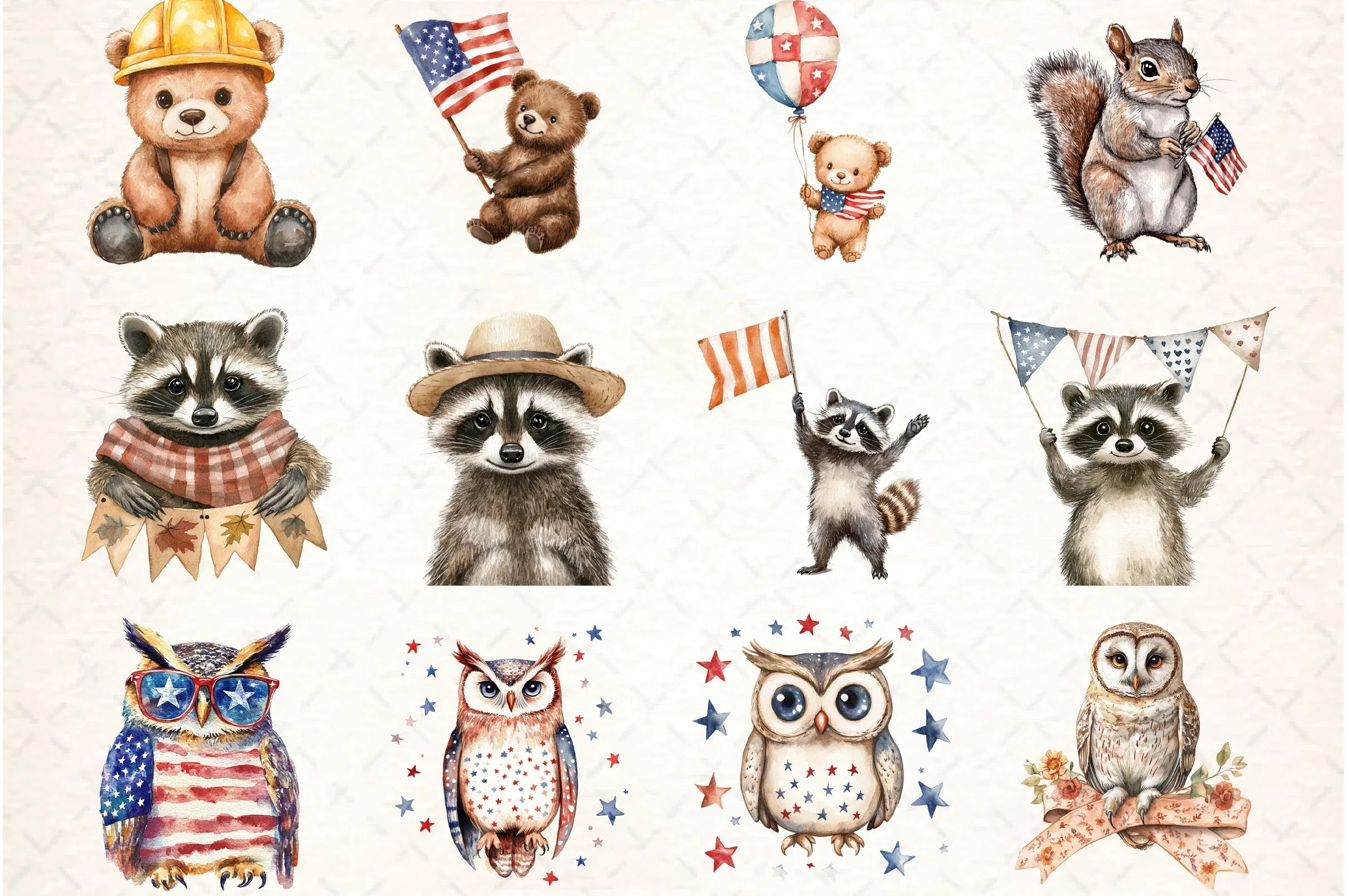 Labor Day Animals Clipart Bundle - CraftNest - Digital Crafting and Art