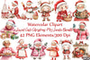 Sweet Cute Christmas Mrs. Santa Claus Clipart Bundle