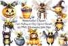 Cute Halloween Bees Clipart Bundle