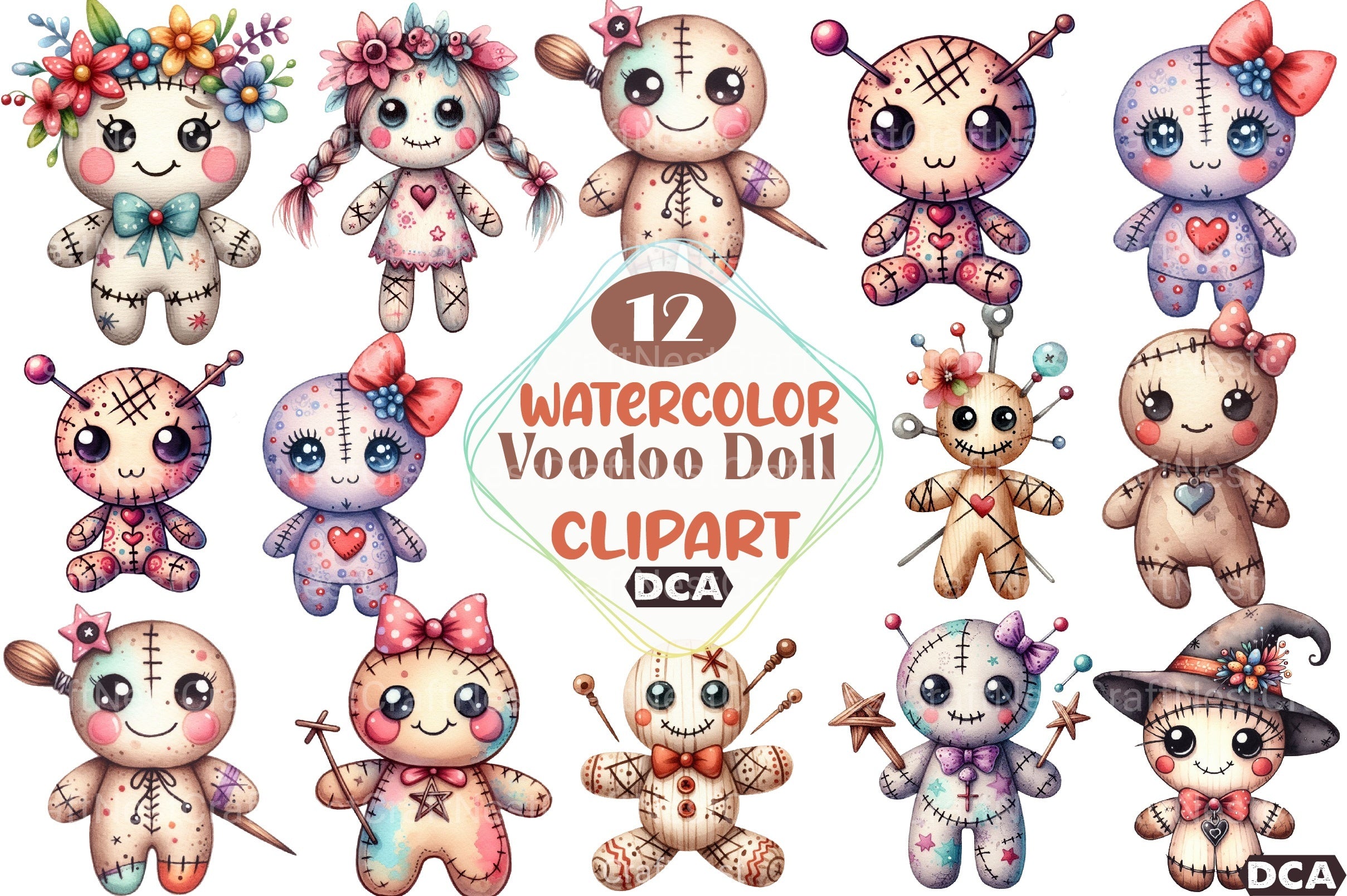 Voodoo Doll Clipart Bundle - CraftNest - Digital Crafting and Art