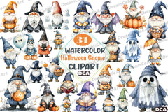 Halloween Gnome Clipart Bundle 24 - CraftNest - Digital Crafting and Art