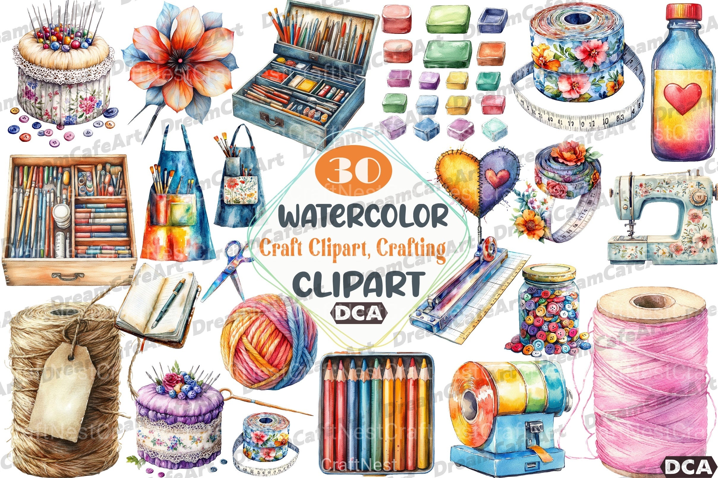 Crafting Clipart Bundle for Creative Projects - CraftNest - Digital Crafting and Art