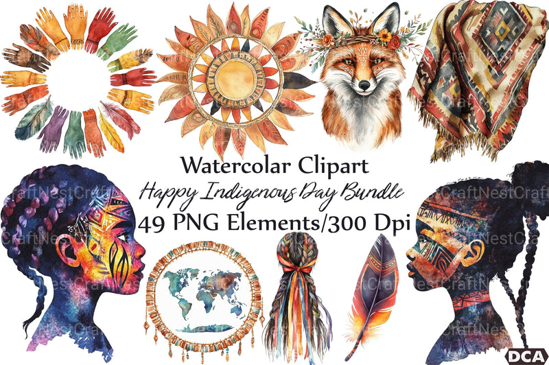 Happy Indigenous Day T-Shirt Design Bundle - CraftNest - Digital Crafting and Art