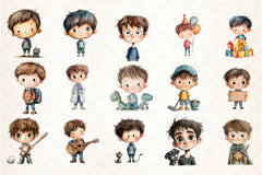 Just Boys Clipart Bundle - CraftNest - Digital Crafting and Art