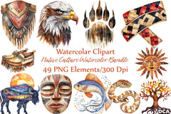 Native Culture Clipart Bundle - CraftNest - Digital Crafting and Art