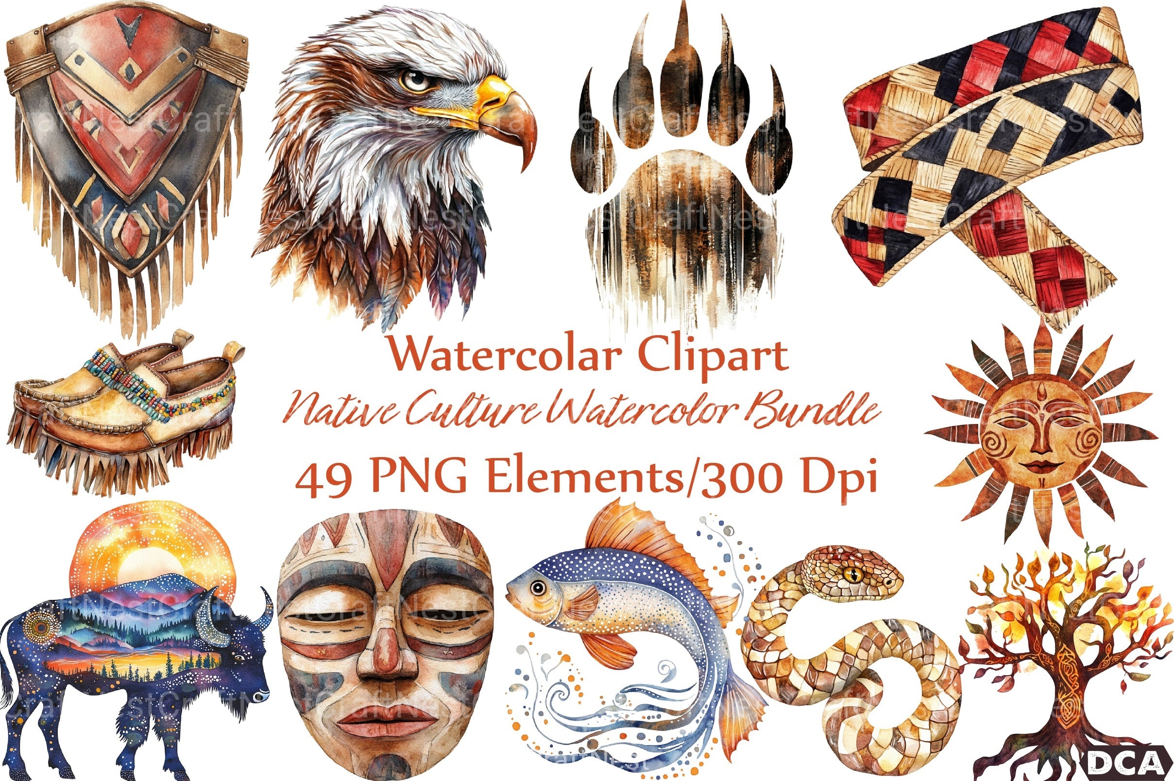 Native Culture Clipart Bundle - CraftNest - Digital Crafting and Art