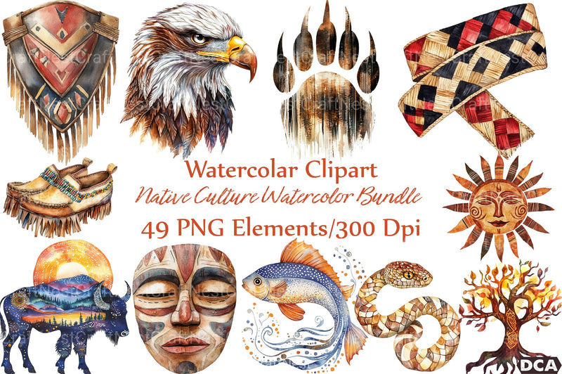 Native Culture Clipart Bundle - CraftNest - Digital Crafting and Art