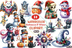 Halloween & Winter Clipart Bundle - CraftNest - Digital Crafting and Art