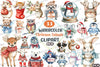 Christmas Animals Clipart Bundle 99