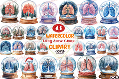 Lung Snow Globe Clipart Bundle - CraftNest - Digital Crafting and Art