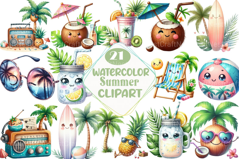 Summer Clipart Bundle 87 - CraftNest - Digital Crafting and Art