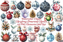 Christmas Ornament Clipart Bundle - CraftNest - Digital Crafting and Art