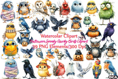 Halloween Spooky Quirky Birds Clipart Bundle - CraftNest - Digital Crafting and Art