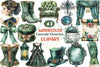 Emerald Victorian Clipart Bundle 7