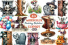 Funny Skeleton Peeking Clipart Bundle 21