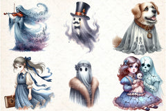 Halloween Antique Ghost Clipart Bundle - CraftNest - Digital Crafting and Art