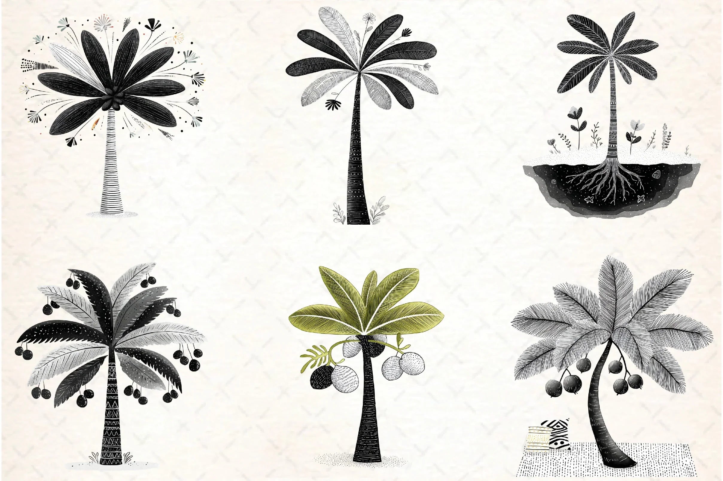 Tropical Palm Trees Clipart Bundle - CraftNest - Digital Crafting and Art