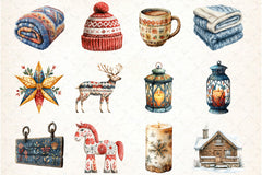 Nordic Christmas Clipart Bundle - CraftNest - Digital Crafting and Art