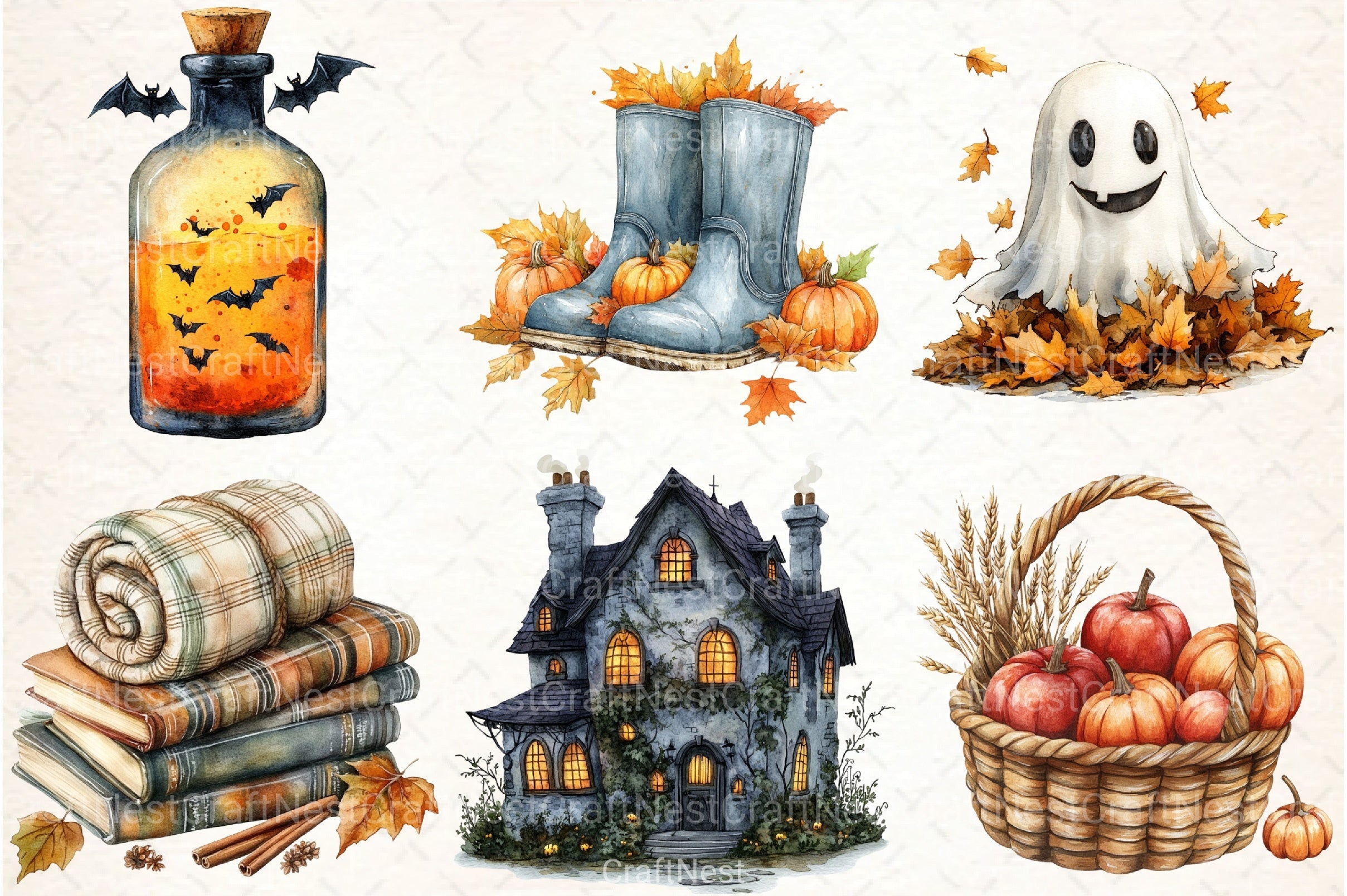 Halloween & Fall Clipart Bundle 17 - CraftNest - Digital Crafting and Art