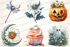Daisy Flower & Halloween Clipart Bundle 177 - CraftNest - Digital Crafting and Art