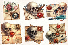 Halloween Love Letter Stamp Clipart Bundle - CraftNest - Digital Crafting and Art