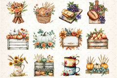 Farmhouse Thanksgiving Clipart Bundle - CraftNest - Digital Crafting and Art