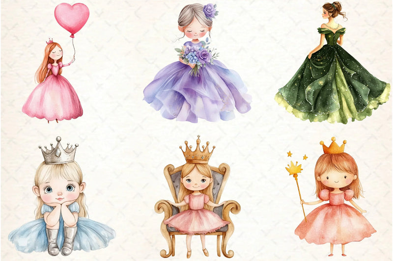 Princess Clipart Bundle - CraftNest - Digital Crafting and Art