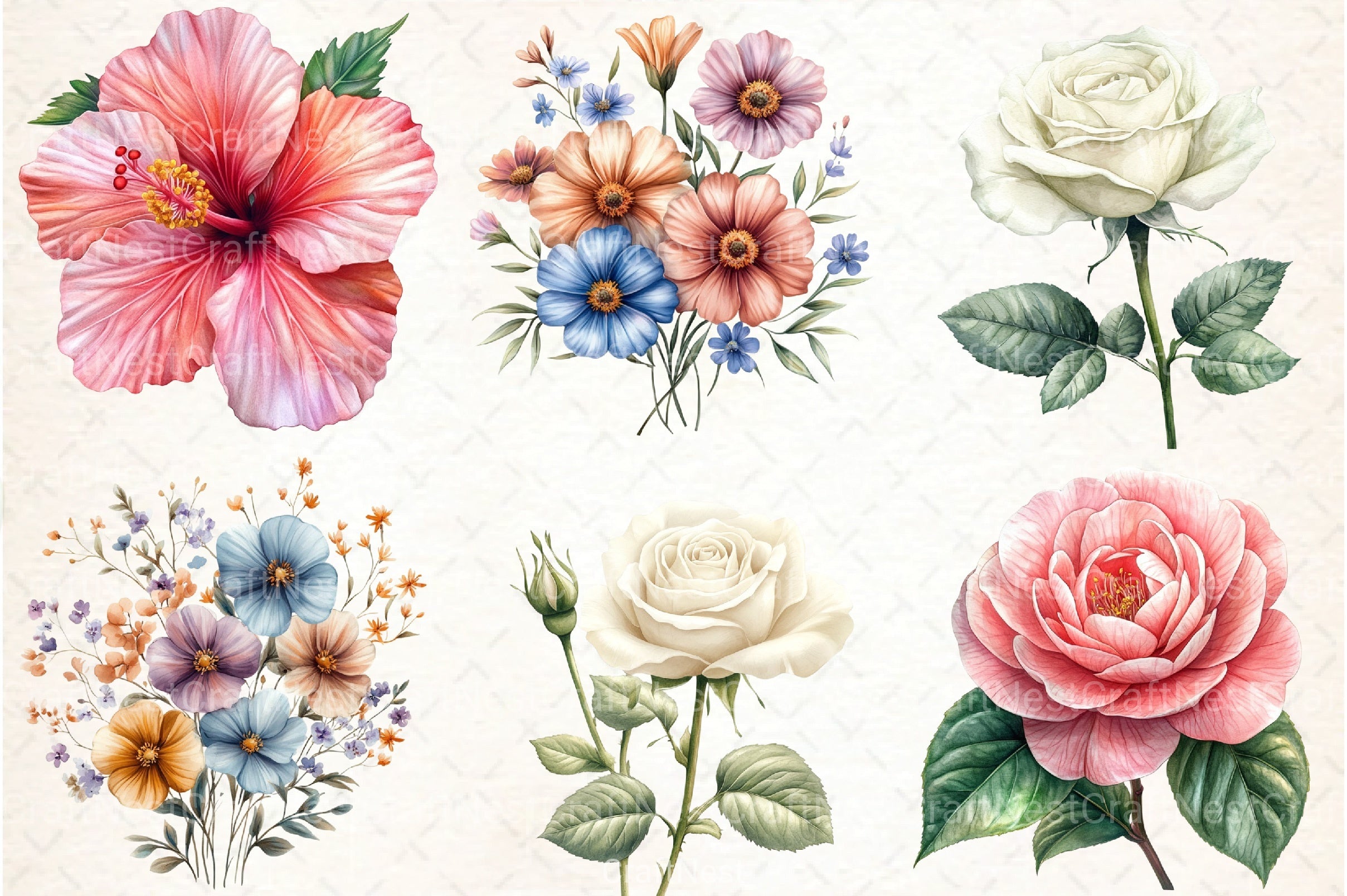 Flowers Vol Clipart Bundle - CraftNest - Digital Crafting and Art