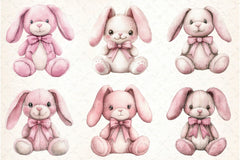 Boho Pink Bunny Clipart Bundle - CraftNest - Digital Crafting and Art