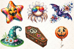 Groovy Halloween Clipart Bundle 99 - CraftNest - Digital Crafting and Art