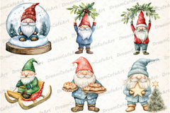 Merry Christmas Gnomes Clipart Bundle - CraftNest - Digital Crafting and Art