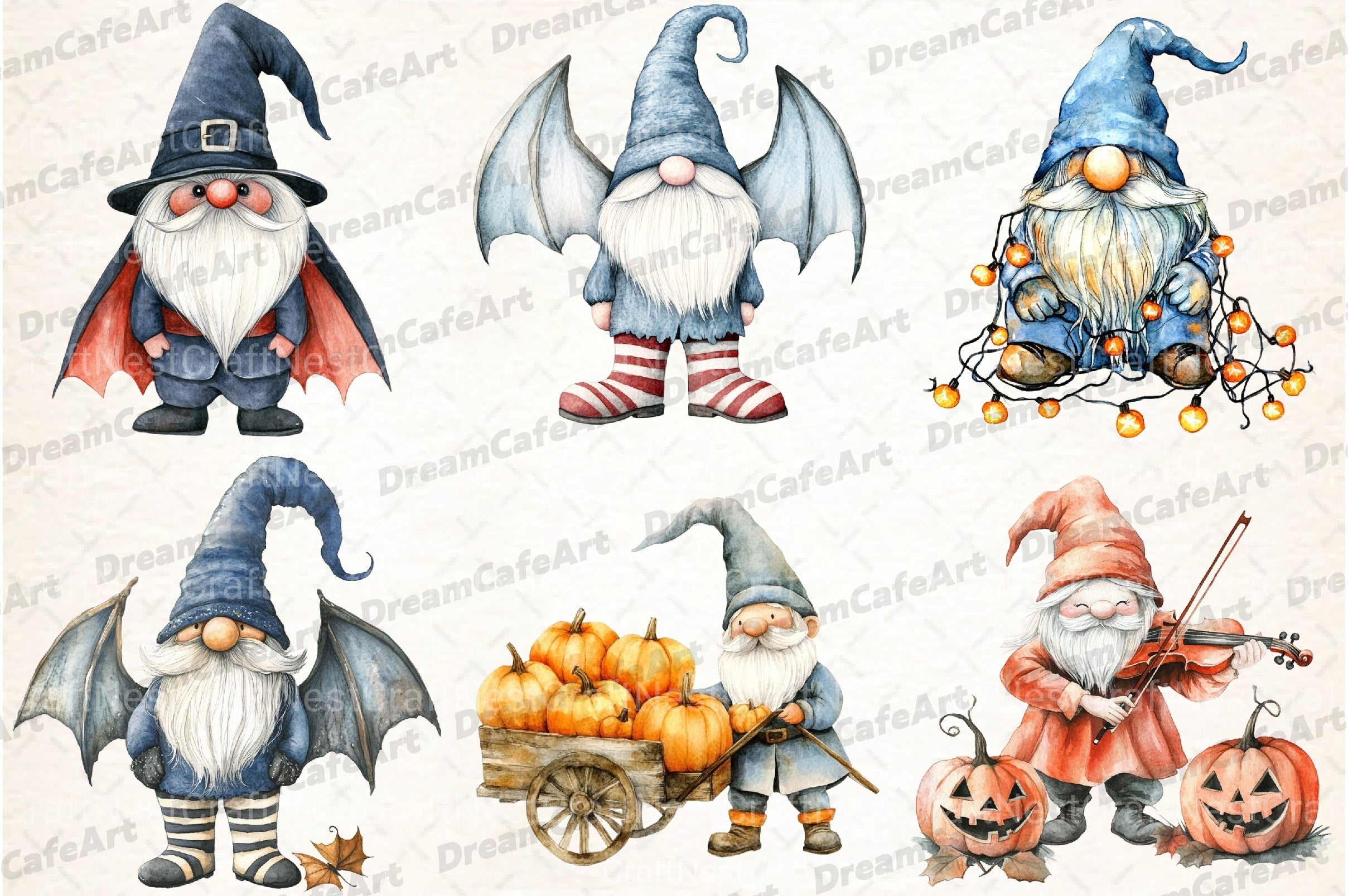 Gnomes Halloween Clipart Bundle - CraftNest - Digital Crafting and Art