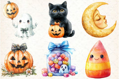 Cute Pastel Halloween Clipart Bundle 33 - CraftNest - Digital Crafting and Art
