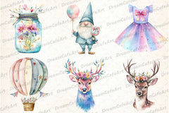 Pastel Whimsical Clipart Bundle - CraftNest - Digital Crafting and Art