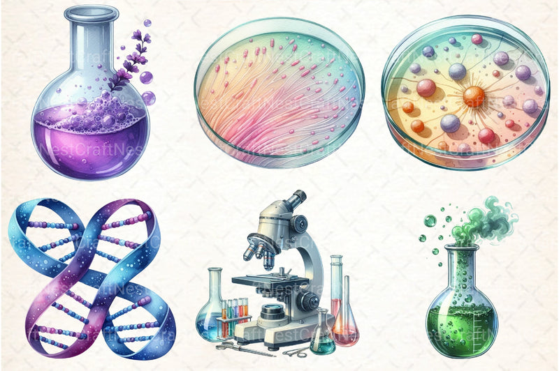 Science Lab Clipart Bundle - CraftNest - Digital Crafting and Art