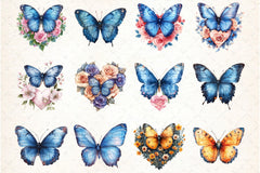 Butterfly Roses Clipart Bundle - CraftNest - Digital Crafting and Art